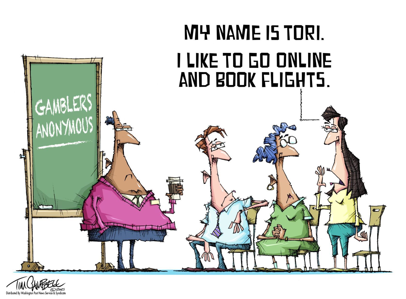 Tim Campbell cartoon
